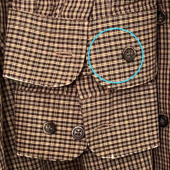 ⭐️ Van Heusen Long-Sleeve Button-Down Shirt | Lightweight | Brown Plaid | 2XLT - Picture 5 of 5